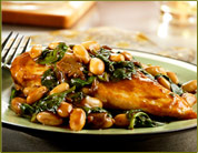 Balsamic Chicken with White Beans & Spinach